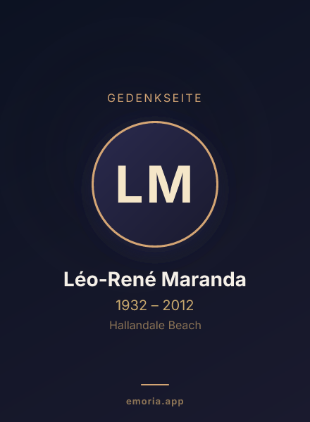 Gedenkportrait von Léo-René Maranda