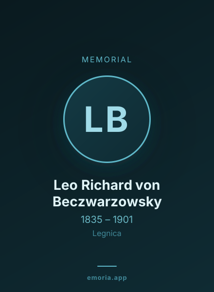 Memorial portrait of Leo Richard von Beczwarzowsky