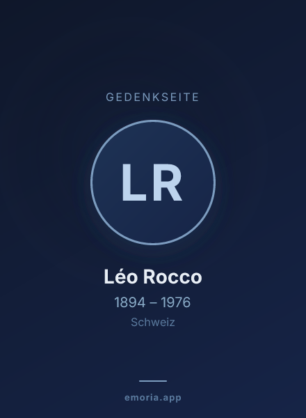 Gedenkportrait von Léo Rocco