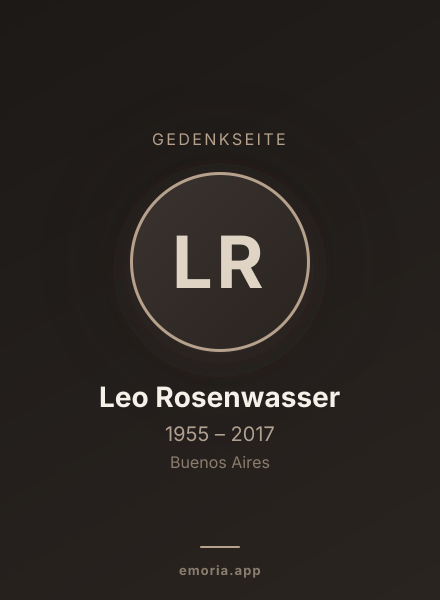 Gedenkportrait von Leo Rosenwasser