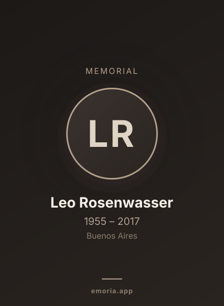 Memorial portrait of Leo Rosenwasser