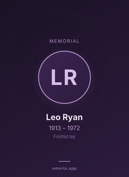 Memorial portrait of Leo Ryan