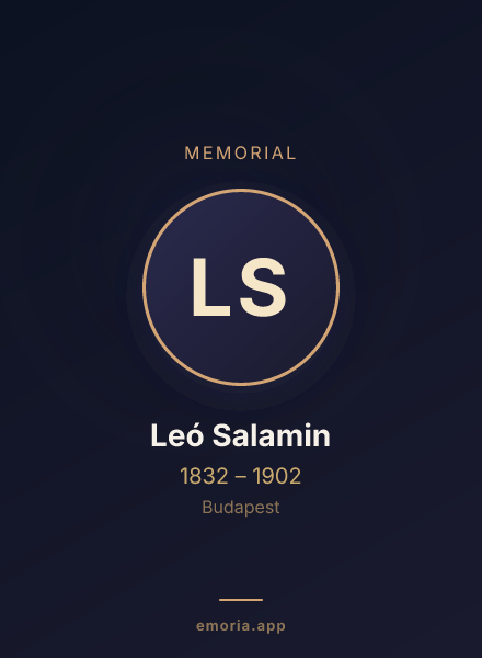 Memorial portrait of Leó Salamin