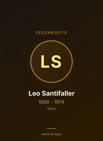 Gedenkportrait von Leo Santifaller