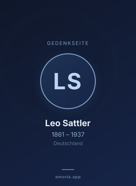Gedenkportrait von Leo Sattler