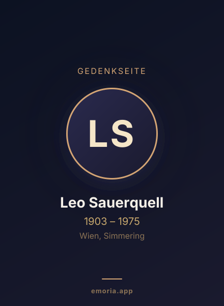 Gedenkportrait von Leo Sauerquell