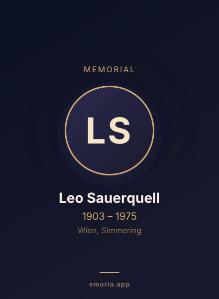 Memorial portrait of Leo Sauerquell