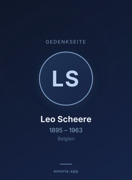 Gedenkportrait von Leo Scheere