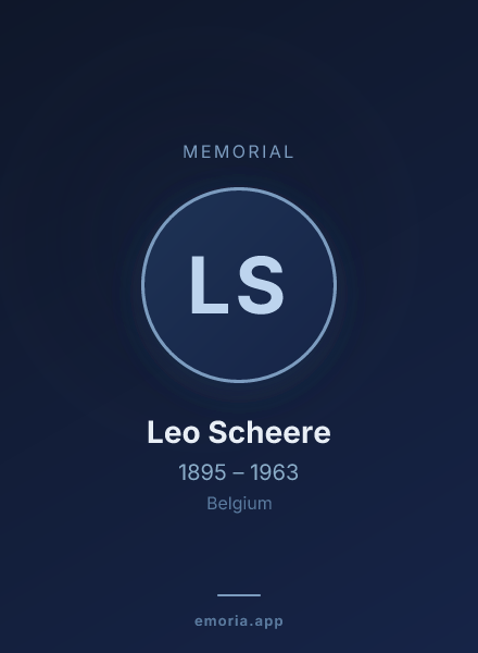 Memorial portrait of Leo Scheere