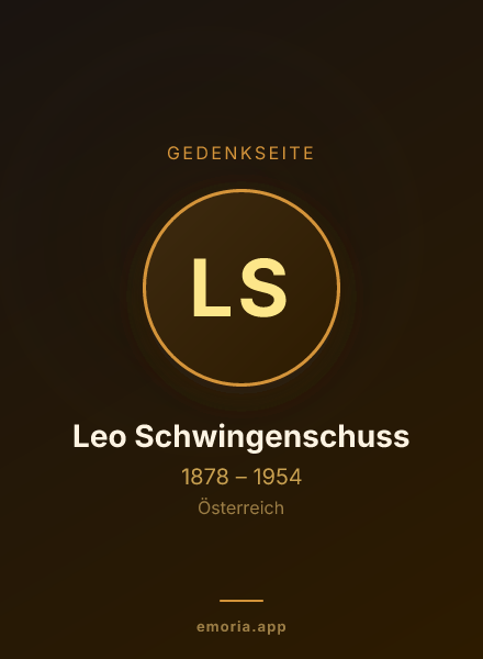 Gedenkportrait von Leo Schwingenschuss