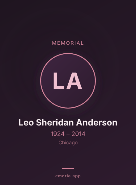 Memorial portrait of Leo Sheridan Anderson