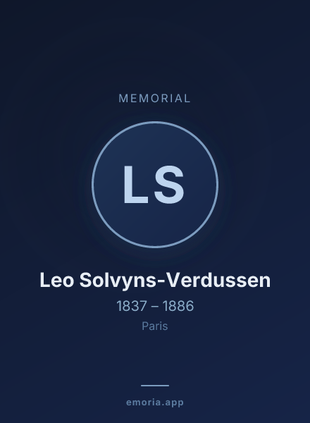 Memorial portrait of Leo Solvyns-Verdussen
