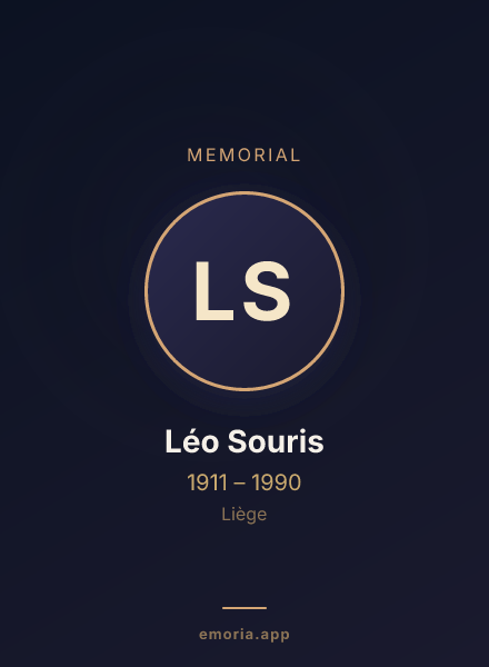 Memorial portrait of Léo Souris