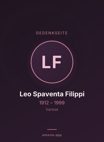 Gedenkportrait von Leo Spaventa Filippi