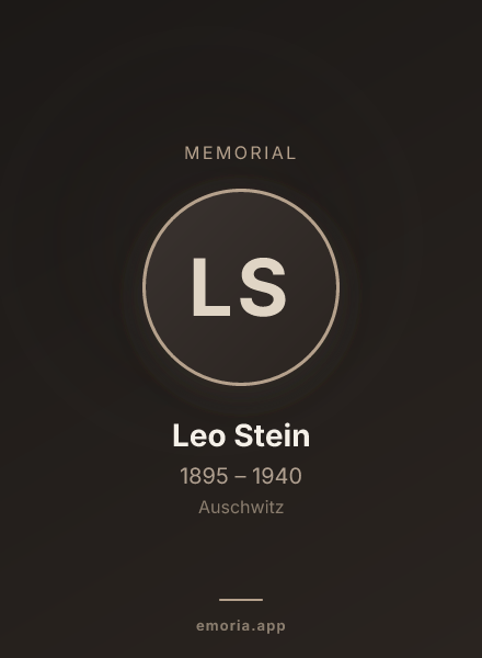 Memorial portrait of Leo Stein