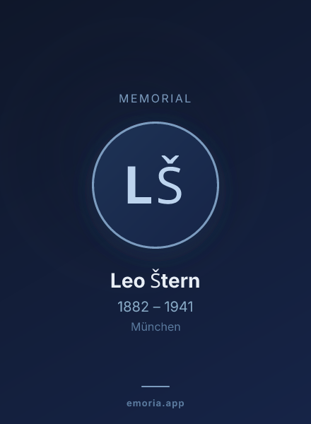 Memorial portrait of Leo Štern