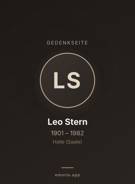 Gedenkportrait von Leo Stern