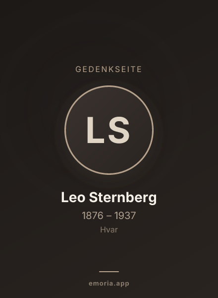 Gedenkportrait von Leo Sternberg