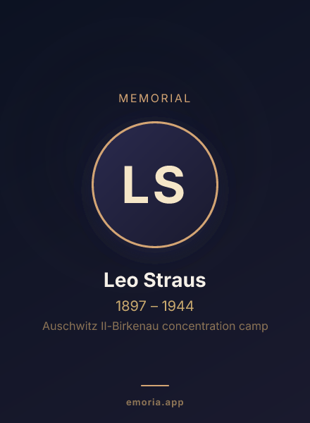 Memorial portrait of Leo Straus