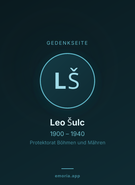 Gedenkportrait von Leo Šulc