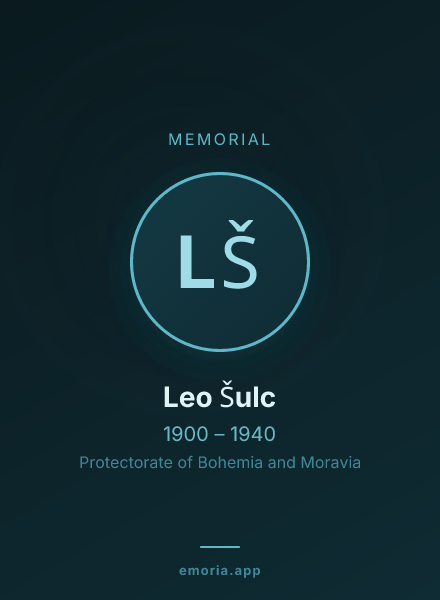 Memorial portrait of Leo Šulc