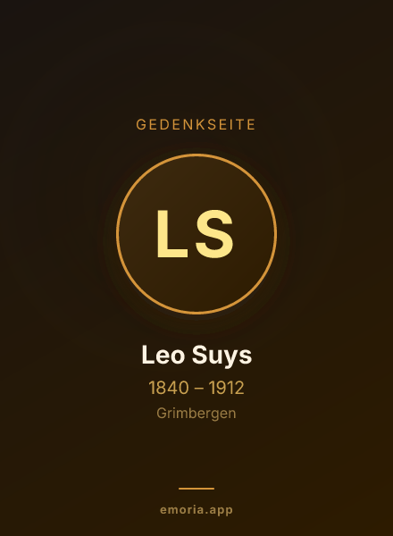 Gedenkportrait von Leo Suys