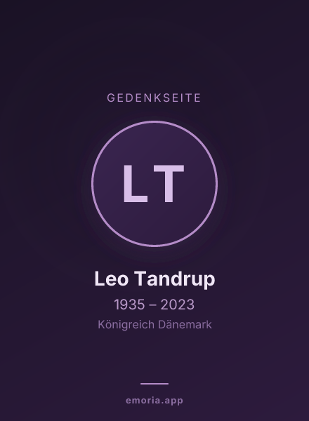 Gedenkportrait von Leo Tandrup