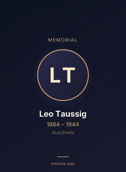Memorial portrait of Leo Taussig