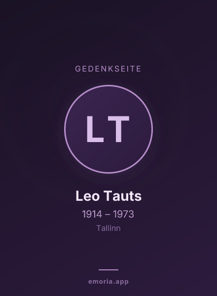 Gedenkportrait von Leo Tauts