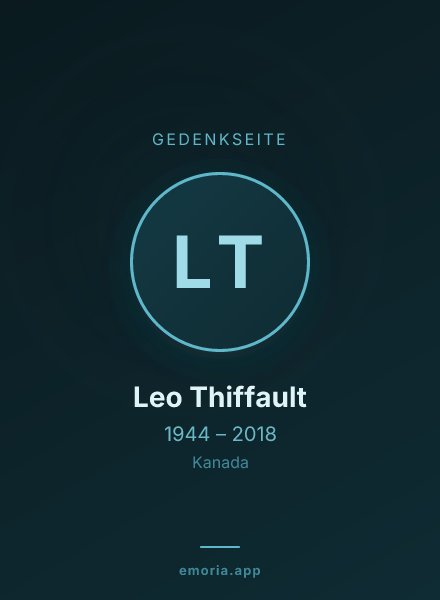 Gedenkportrait von Leo Thiffault