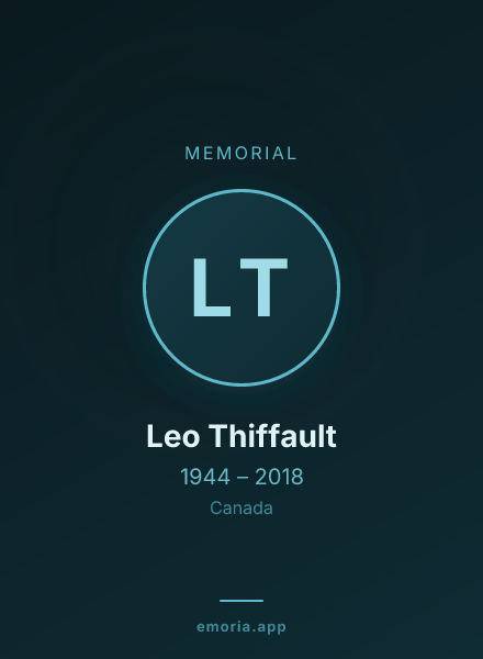 Memorial portrait of Leo Thiffault