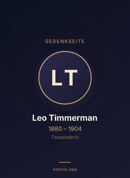 Gedenkportrait von Leo Timmerman
