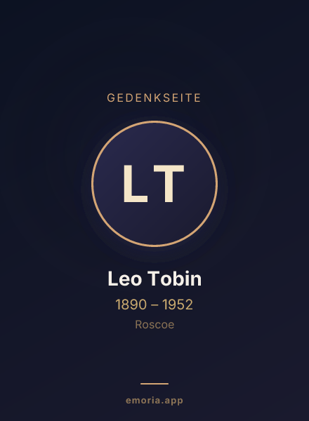 Gedenkportrait von Leo Tobin