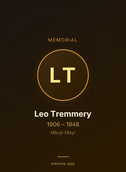Memorial portrait of Leo Tremmery