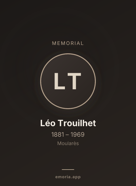 Memorial portrait of Léo Trouilhet