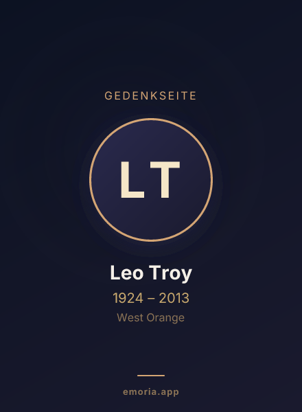 Gedenkportrait von Leo Troy