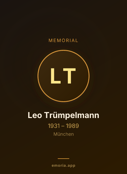 Memorial portrait of Leo Trümpelmann