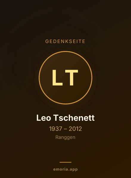 Gedenkportrait von Leo Tschenett