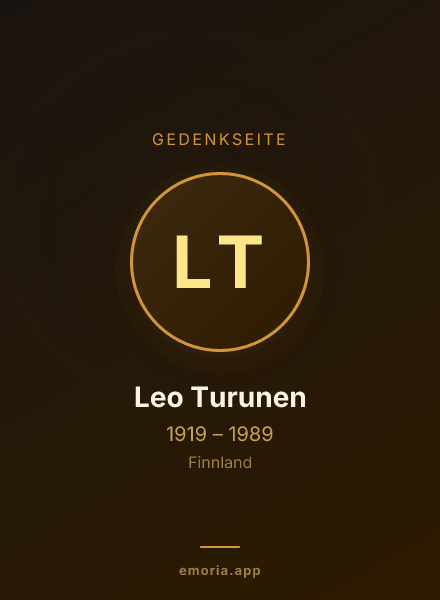 Gedenkportrait von Leo Turunen