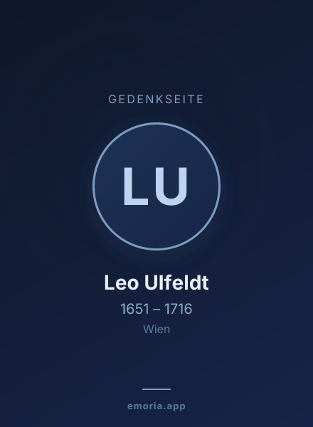 Gedenkportrait von Leo Ulfeldt