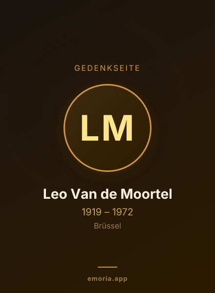 Gedenkportrait von Leo Van de Moortel