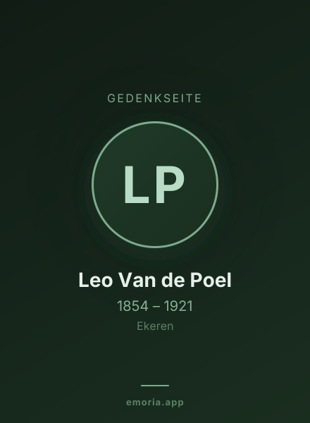 Gedenkportrait von Leo Van de Poel