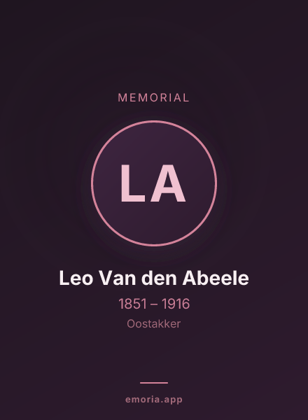 Memorial portrait of Leo Van den Abeele