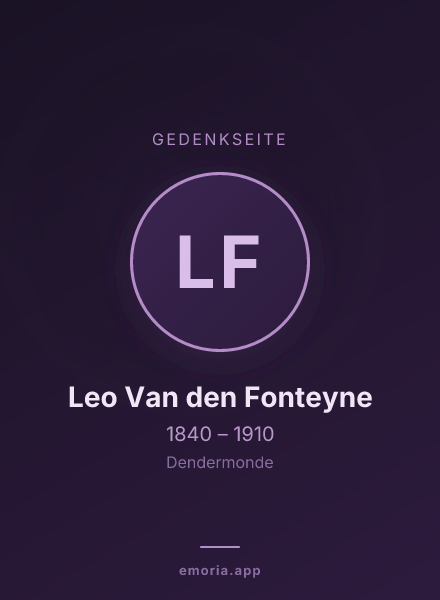 Gedenkportrait von Leo Van den Fonteyne