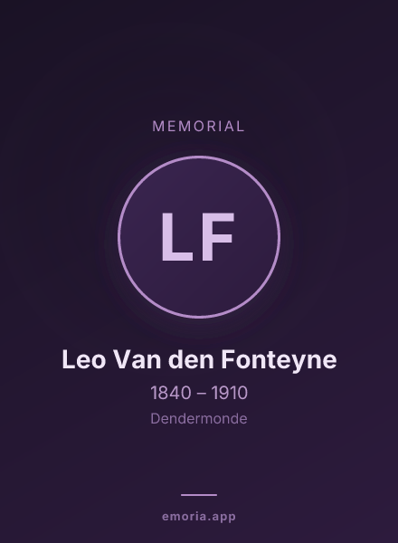 Memorial portrait of Leo Van den Fonteyne