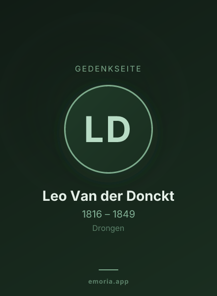 Gedenkportrait von Leo Van der Donckt