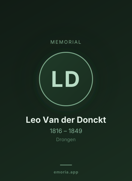 Memorial portrait of Leo Van der Donckt