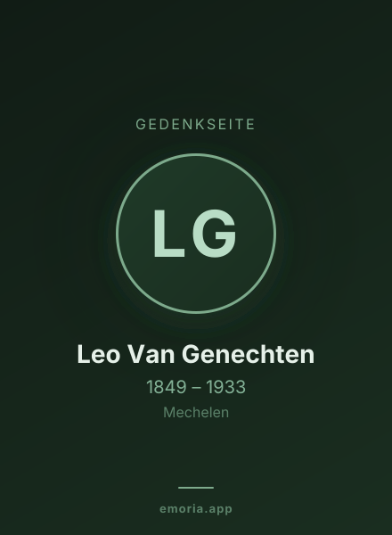 Gedenkportrait von Leo Van Genechten
