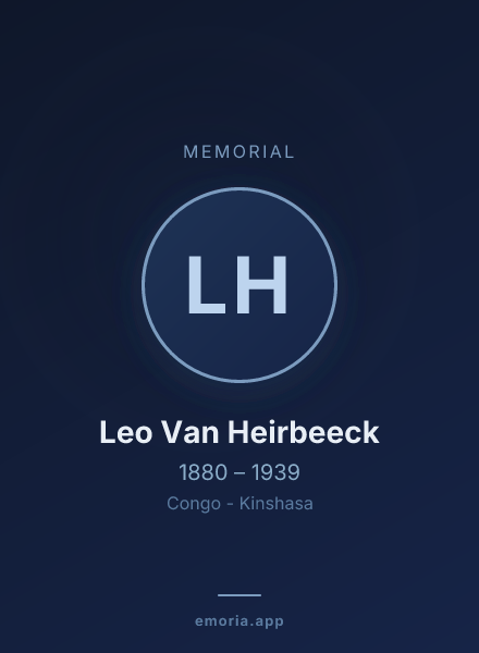 Memorial portrait of Leo Van Heirbeeck