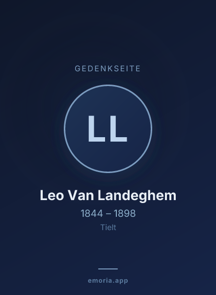 Gedenkportrait von Leo Van Landeghem